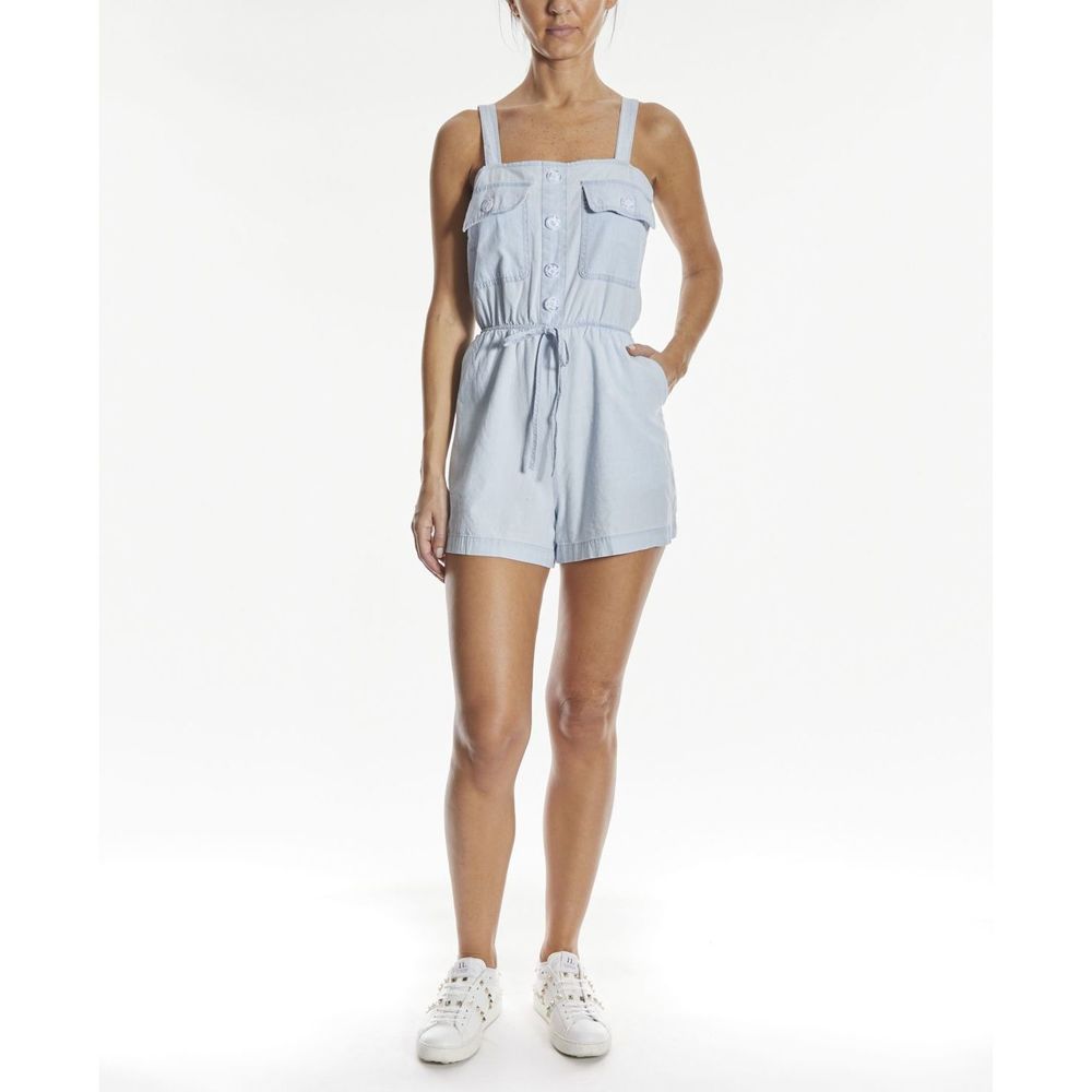 OAT Women's Safari Romper Color:Light Pastel Blue Size:Large